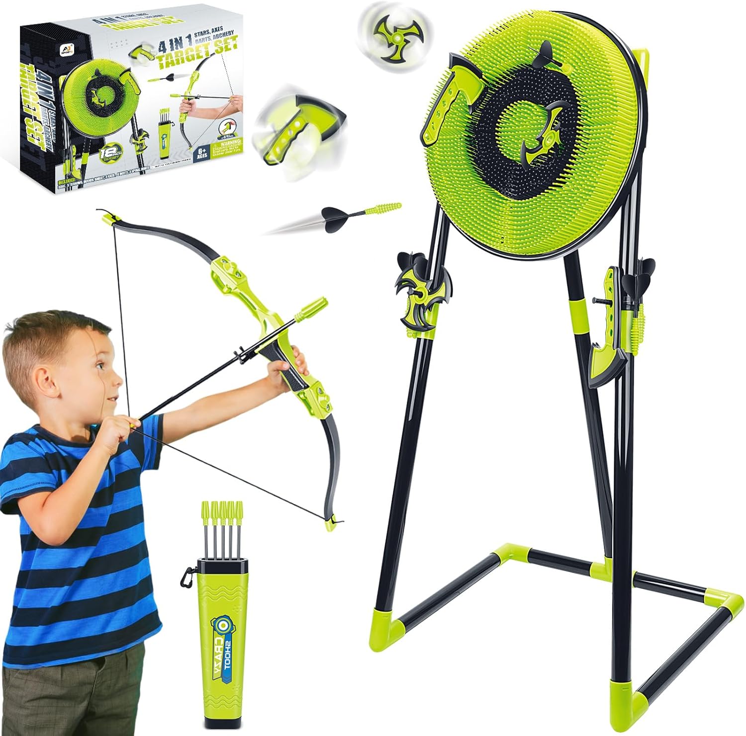 Kids Outdoor Ninja Set - Jeu de cibles à lancer de