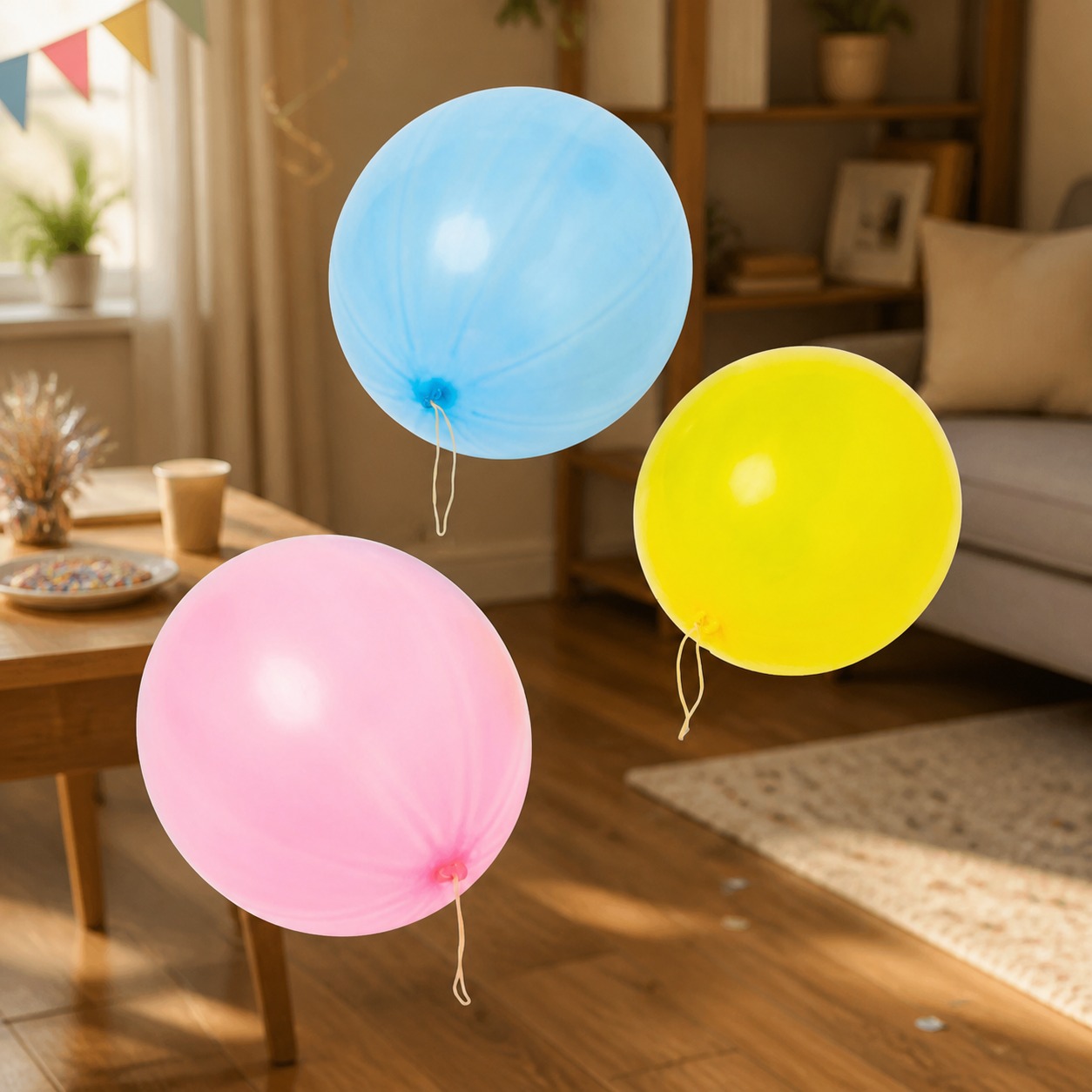 Kids Outdoor Games For Party - 6 ballons multicolores avec poignées en
