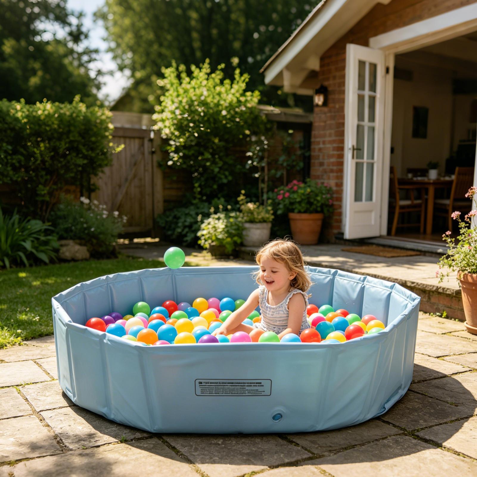 Kids Outdoor Yard Games - Piscine pliable d'extérieur pour animaux de