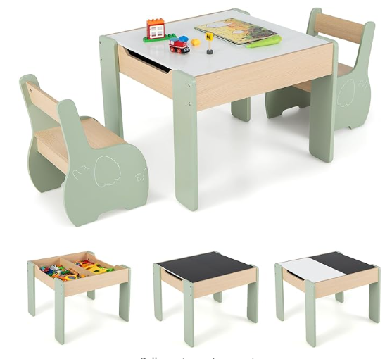 Kids Outdoor Chair And Table - Ensemble table et chaises en bois