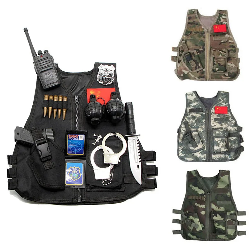 Kids Outdoor Clothing - Gilet tactique d'extérieur pour enfants, Camouflage