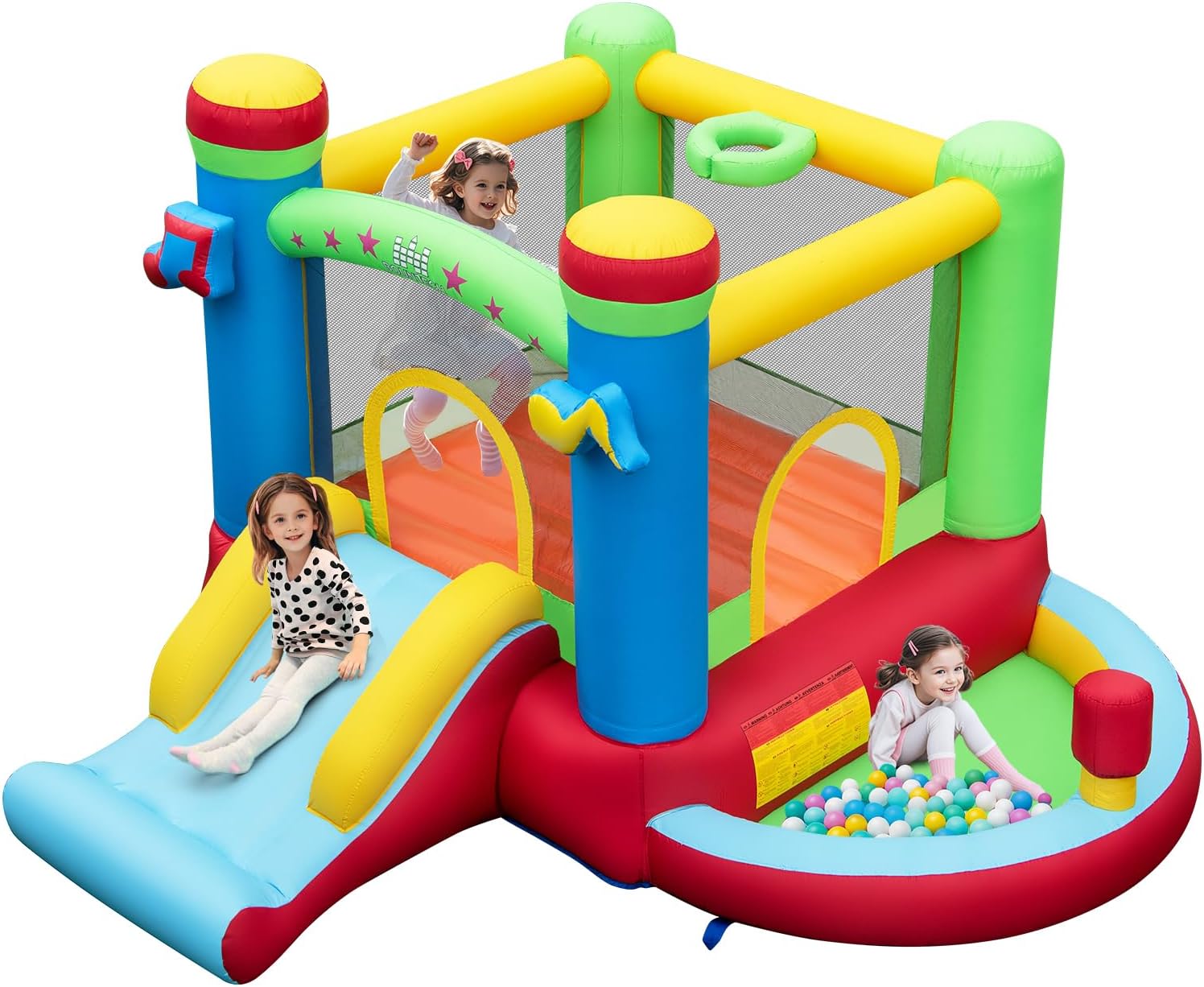 Kids Outdoor Ball - Château gonflable avec piscine à balles,