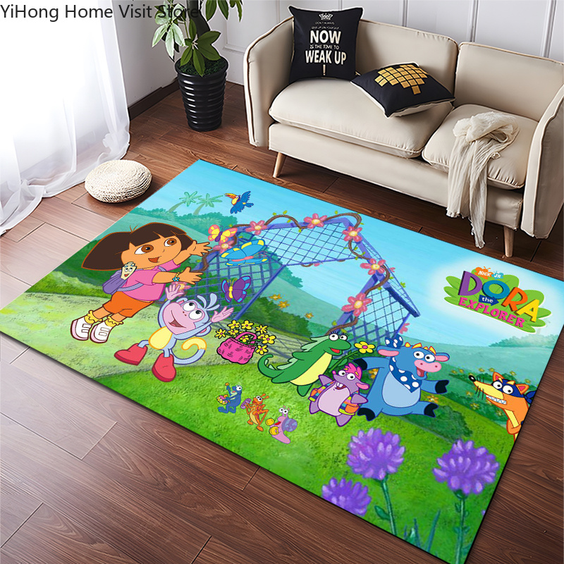 Kids Outdoor Chair And Table - Tapis amusant Dora l'exploratrice style anime