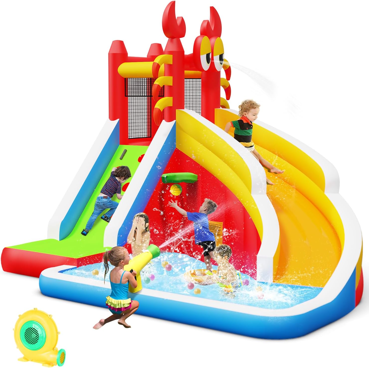 Kids Outdoor Water Slide - Grande structure gonflable avec toboggan aquatique