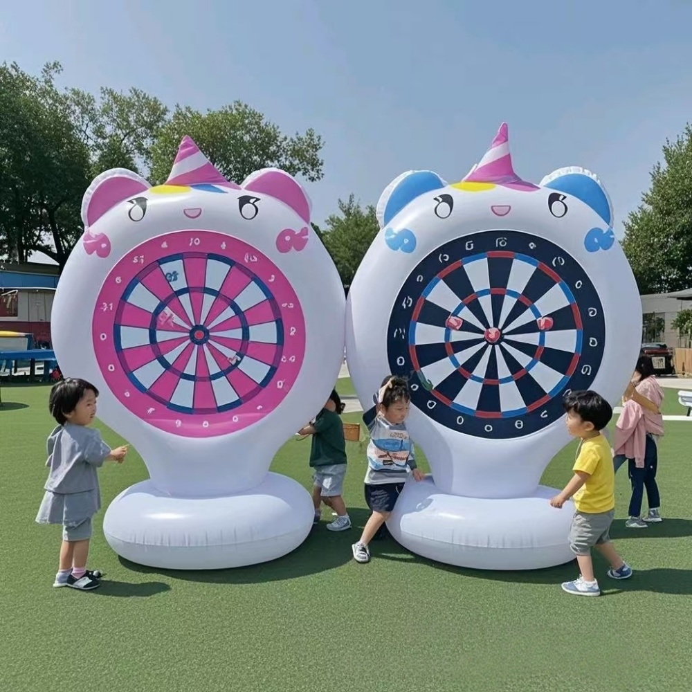 Kids Outdoor Games For Party - Jeu de lancer licorne gonflable, fléchettes
