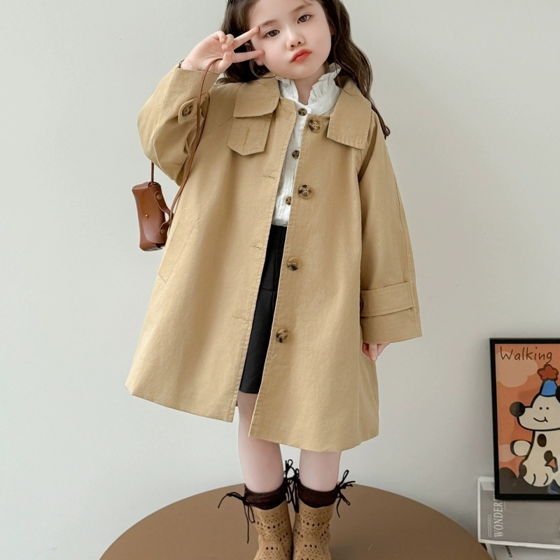 Kids Outdoor Clothing - Manteau coupe-vent en coton pour filles,