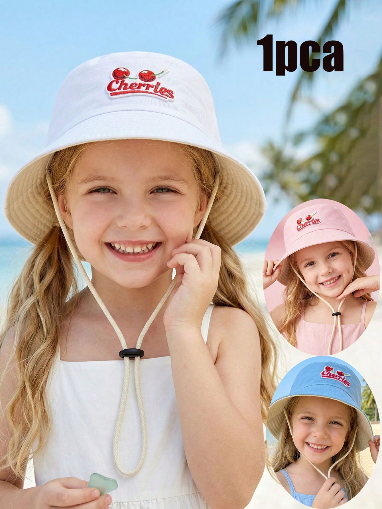 Kids Outdoor Hat - Chapeau de pêcheur rouge cerise pour