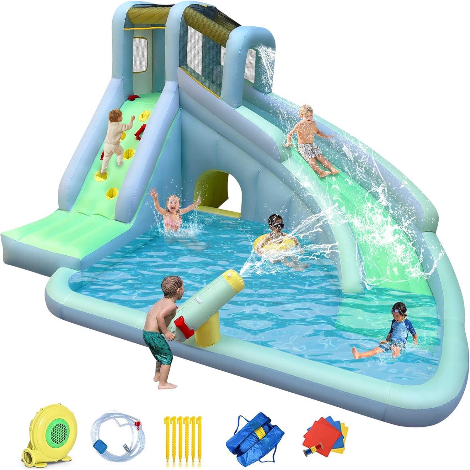 Parc aquatique gonflable 6-en- - Kids Outdoor Water Slide avis et prix