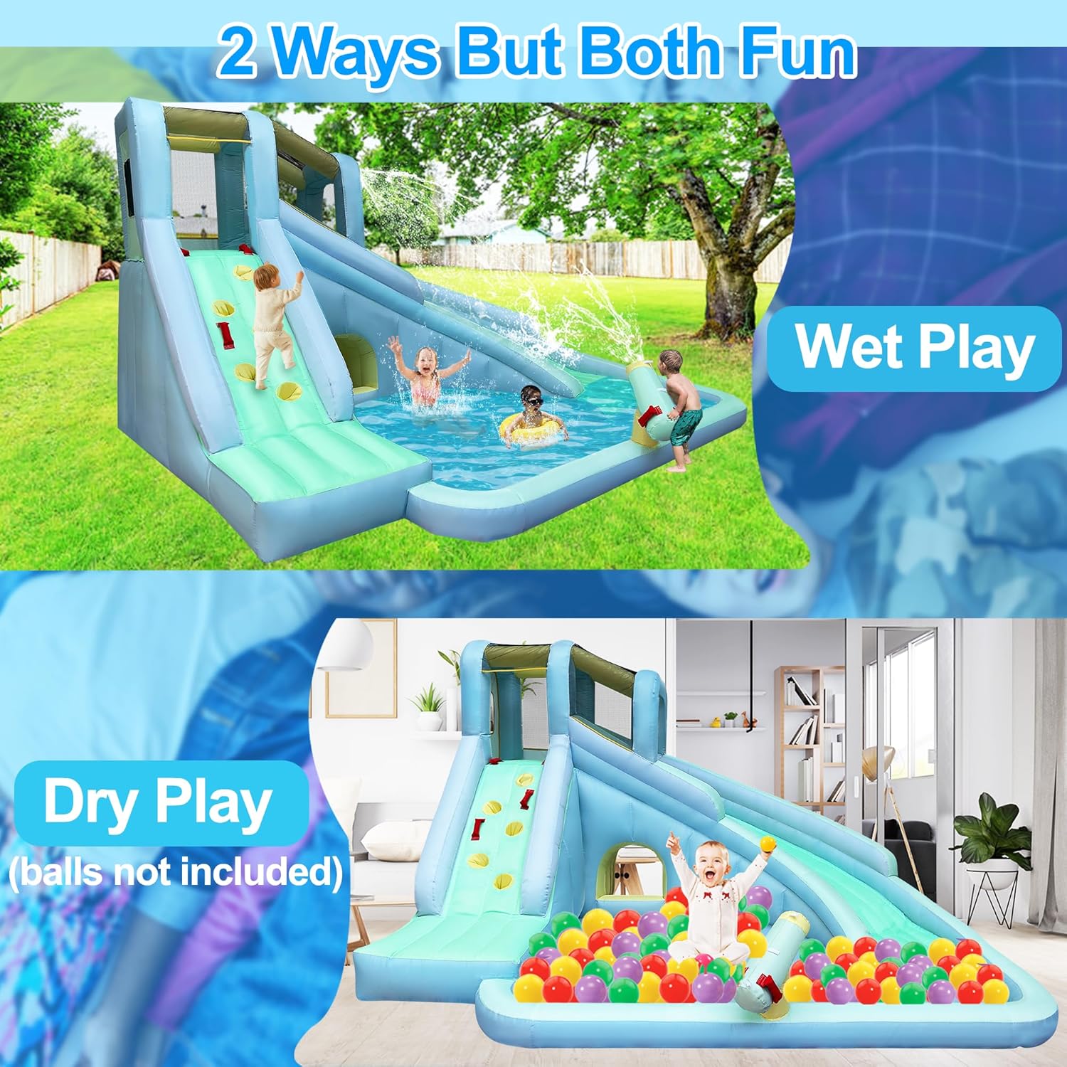 Parc aquatique gonflable 6-en- - Kids Outdoor Water Slide avis et prix