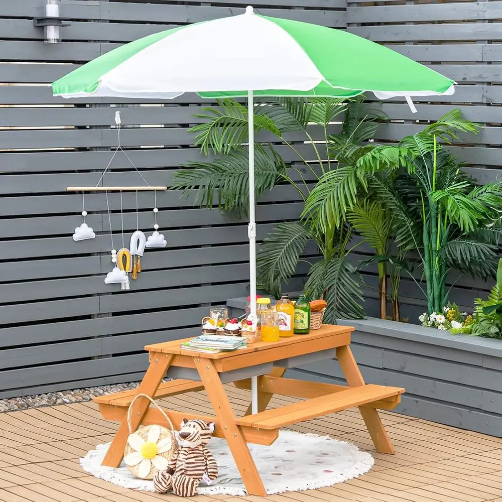 Table de pique-nique 4-en-1 en - Kids Outdoor Sandbox avis et prix
