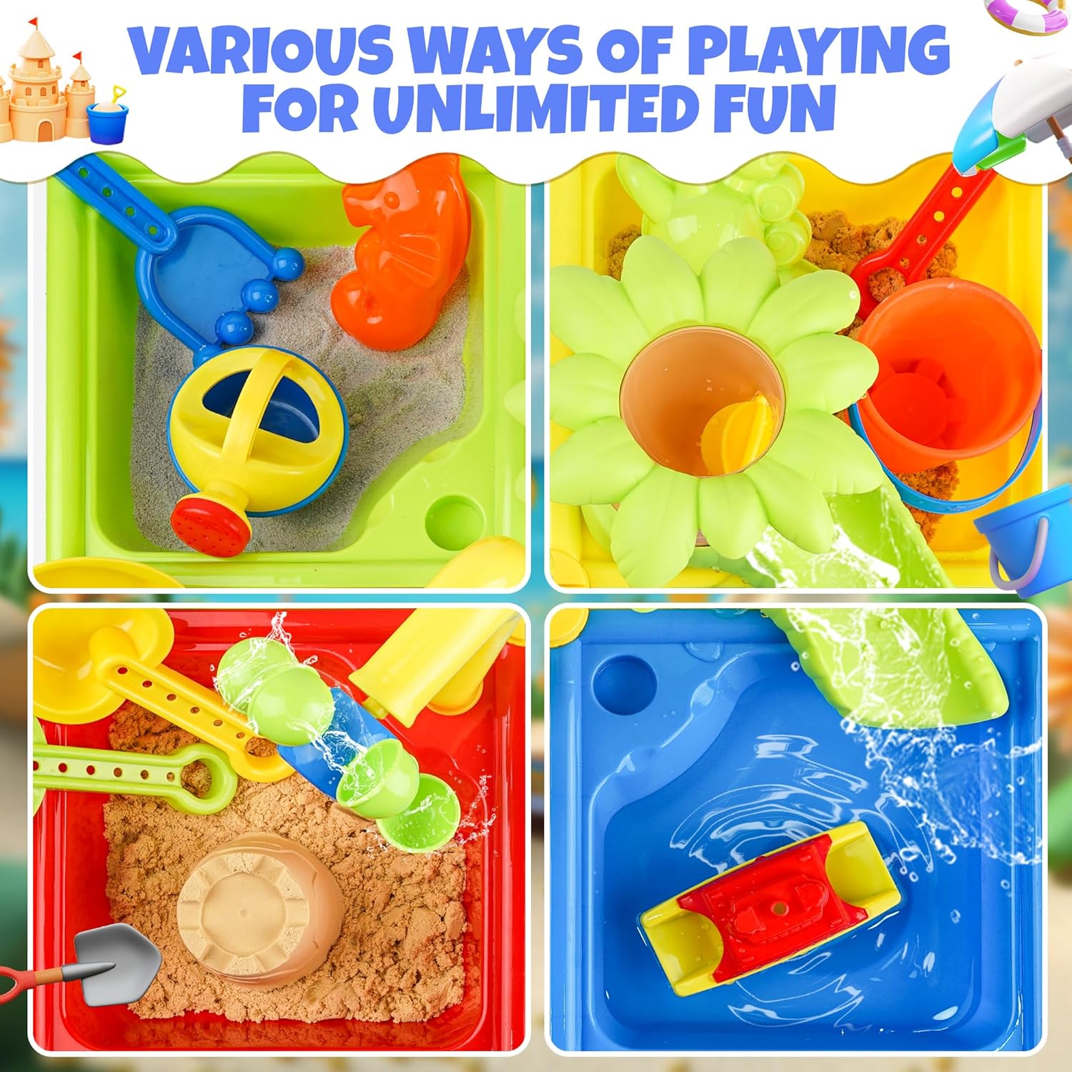 Table d'eau d'été 4 en 1 pour  - Kids Outdoor Activity Toys avis et prix