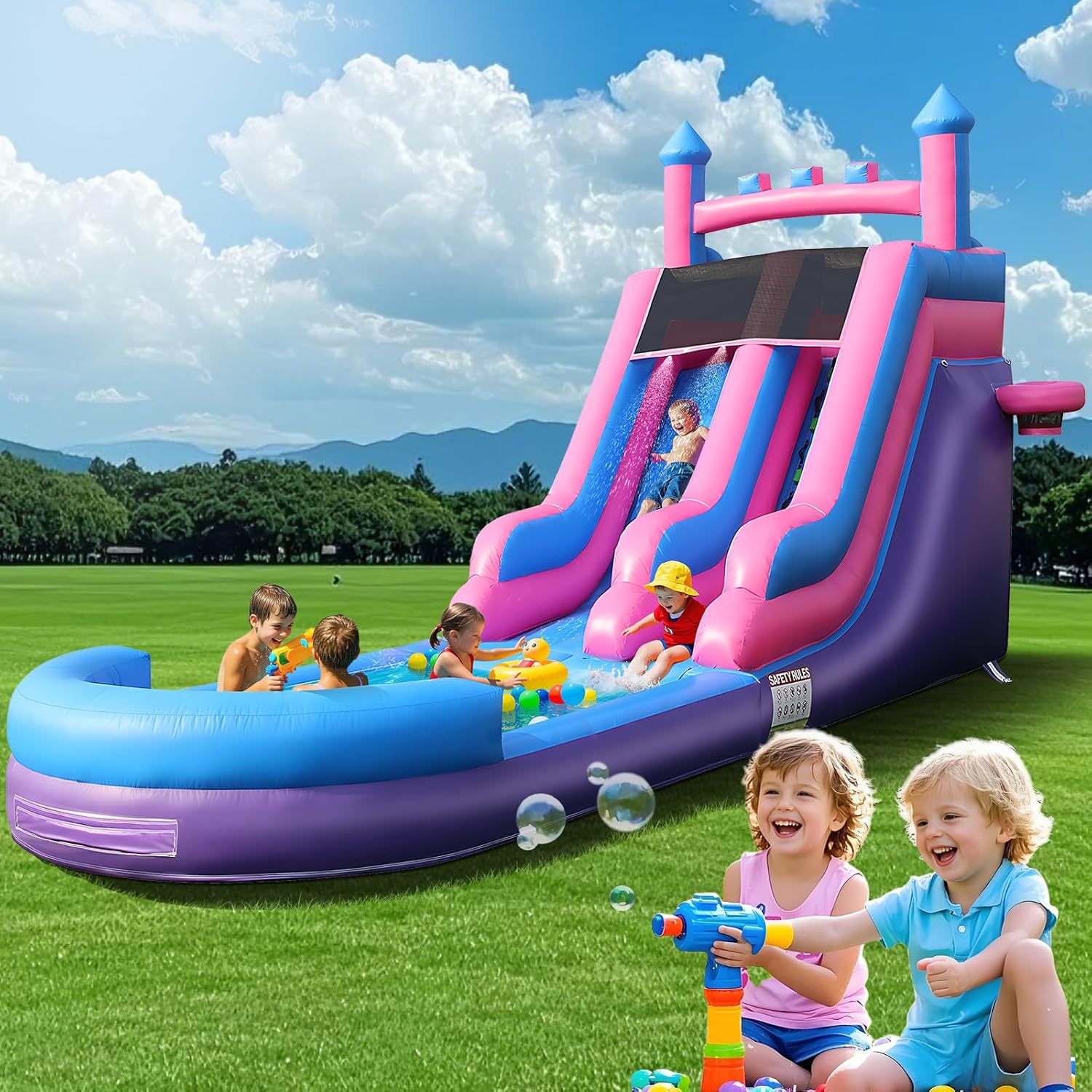 Toboggan aquatique gonflable r - Kids Outdoor Water Slide avis et prix