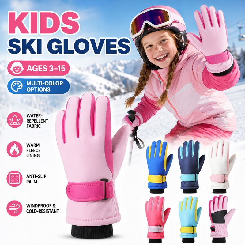 Gants de ski d'hiver pour enfa - Kids Outdoor Gloves avis et prix