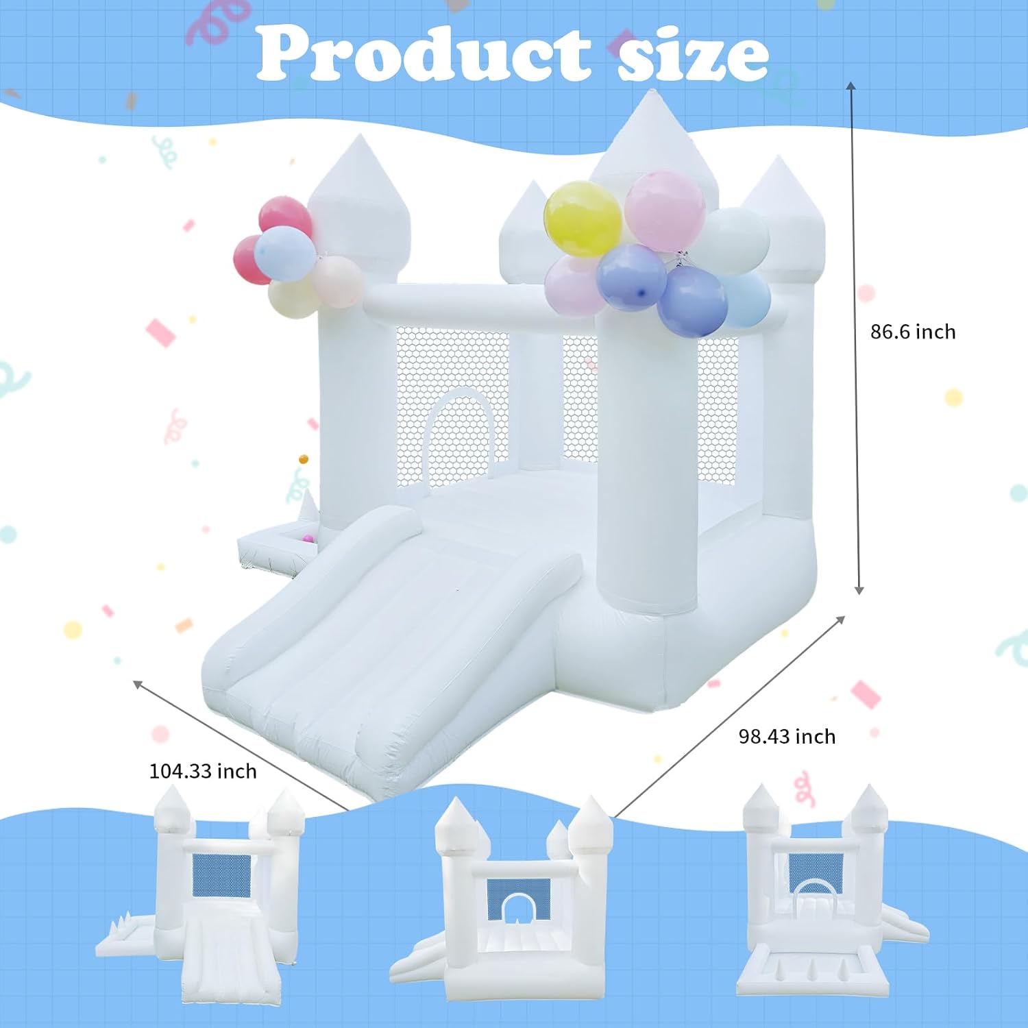 Château gonflable blanc, châte - Kids Outdoor Ball avis et prix