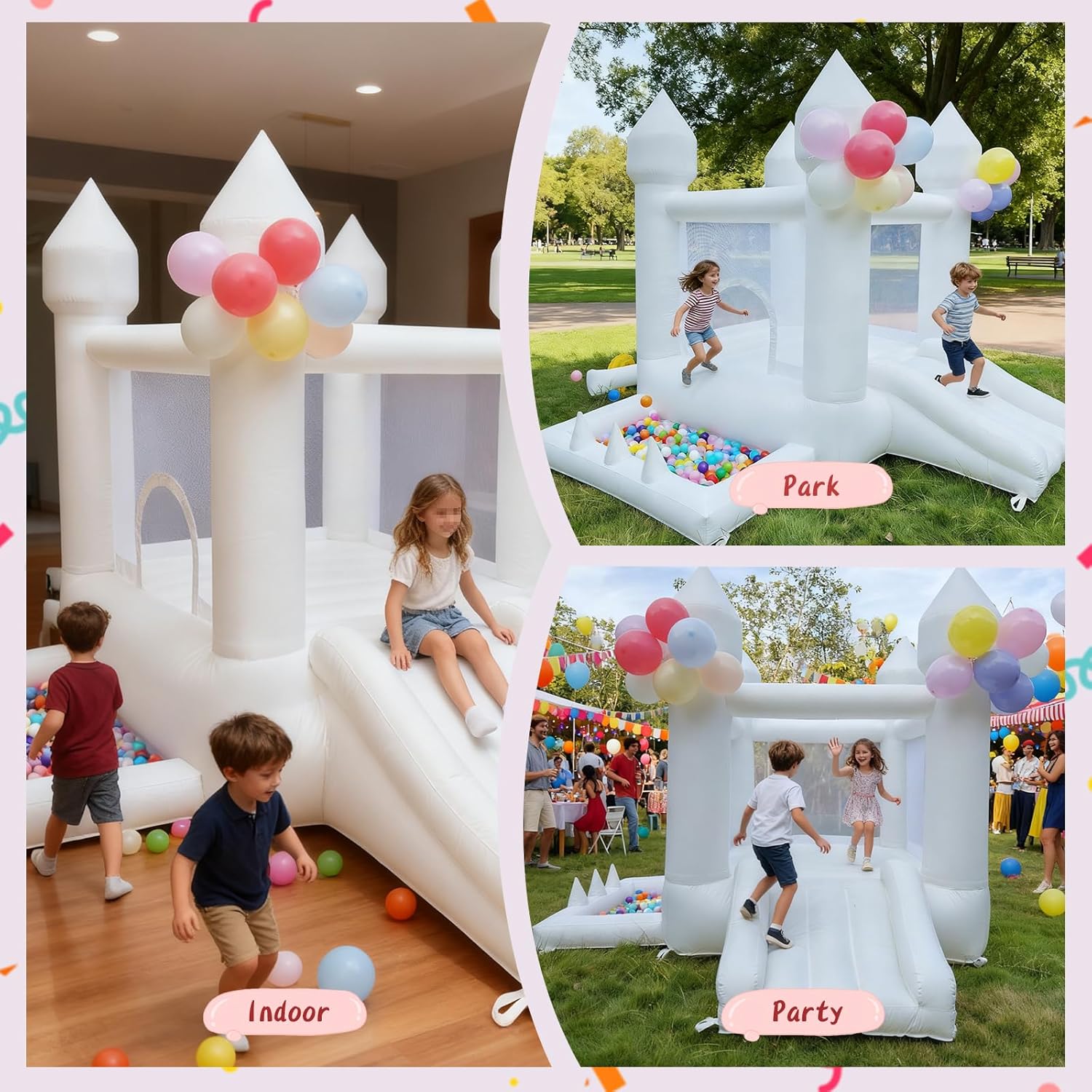 Château gonflable blanc, châte - Kids Outdoor Ball avis et prix